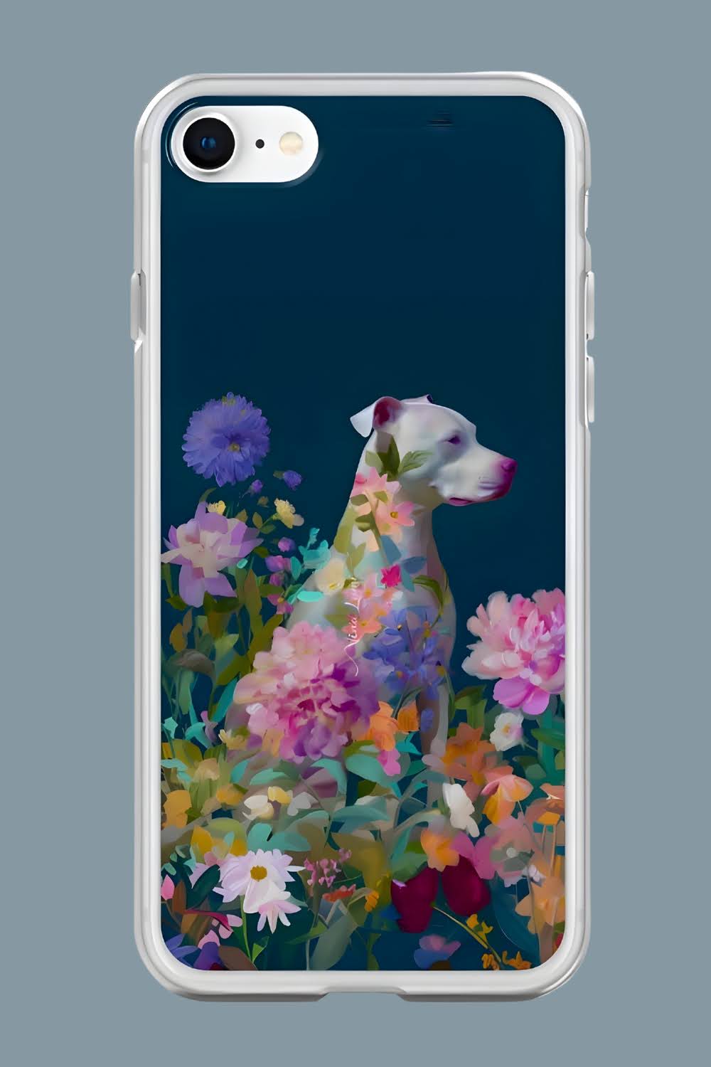 Floral Pitbull — Clear Case for iPhone®