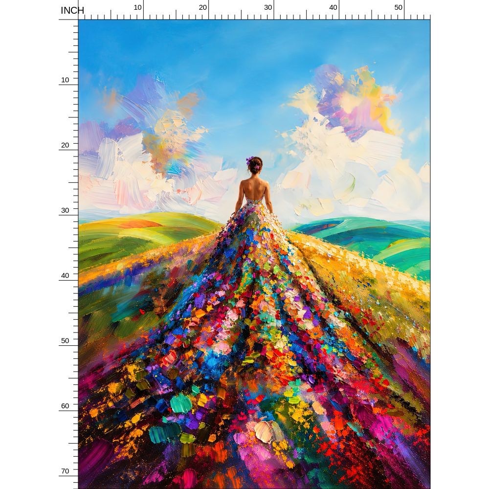 Woman on the Land – Velvet Tapestry. BIG