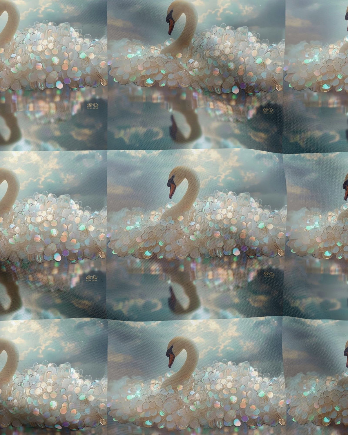 Fabric Printing klein swan