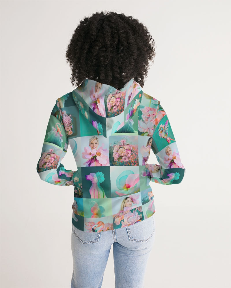 Mint Block Women's All-Over Print Hoodie - Sample
