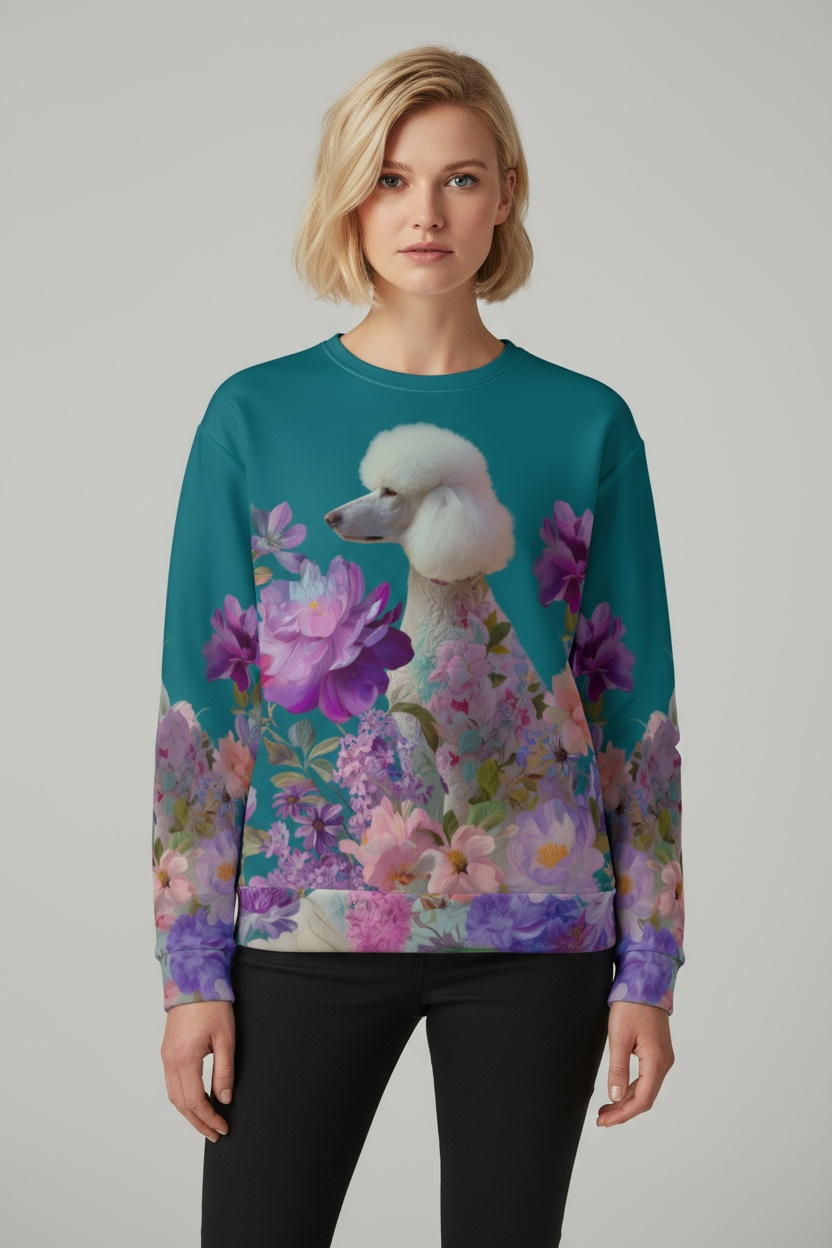 Poodles & Petals — All-Over Sweatshirt