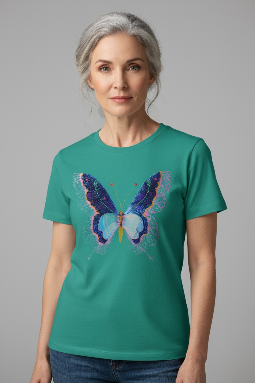 Butterfly Reverie Short-Sleeve Emerald T-Shirt