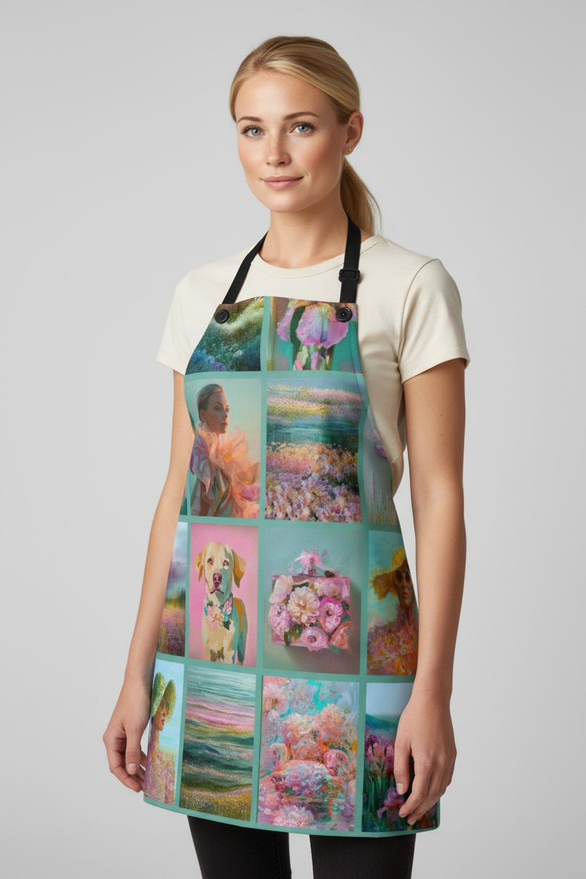Canvas of Joy — Collage Apron