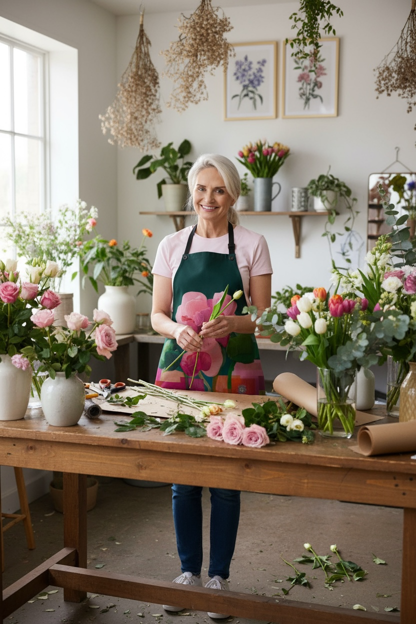 Bloomline — Abstract Floral Apron