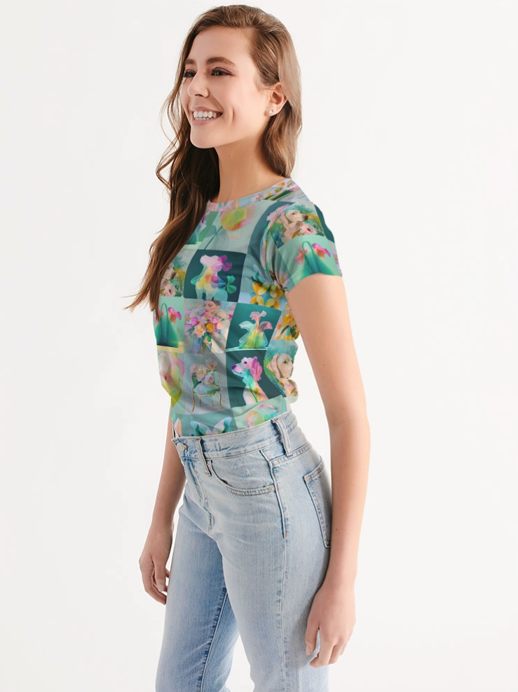 Yellow JOY! Women's All-Over Print Tee - Sample