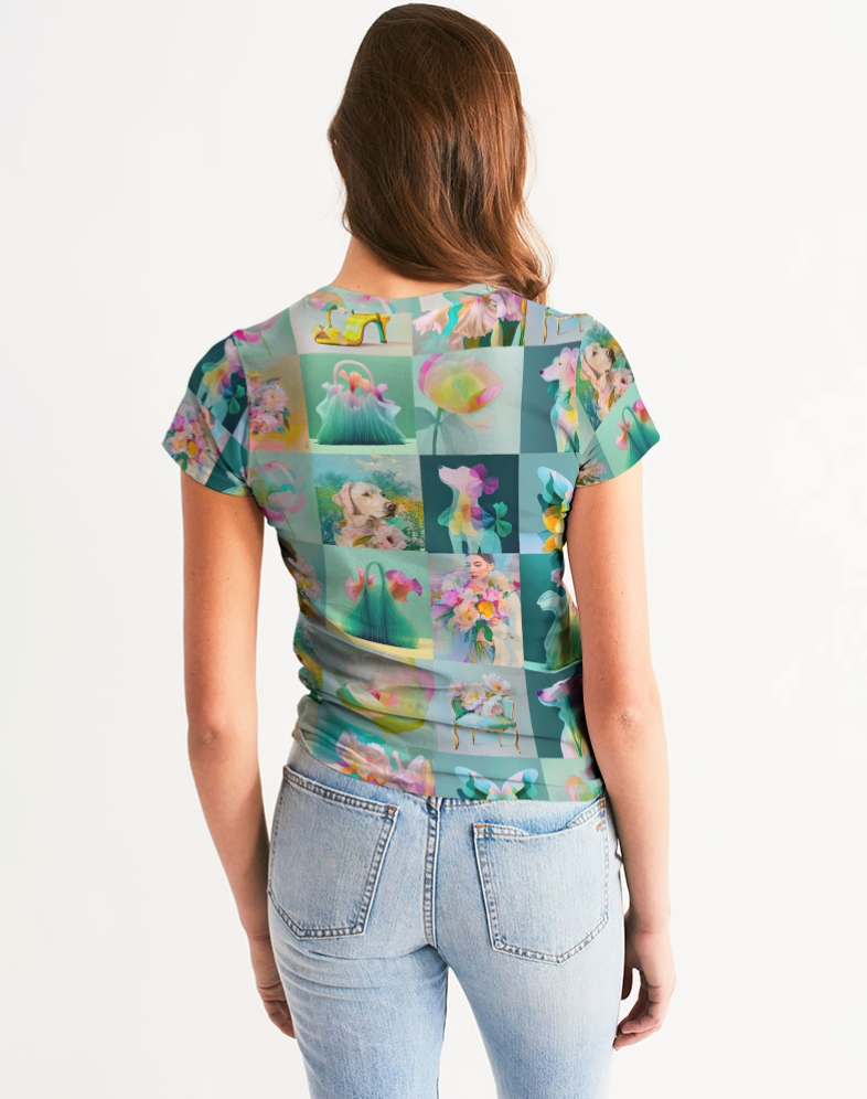 Yellow JOY! Women's All-Over Print Tee - Sample