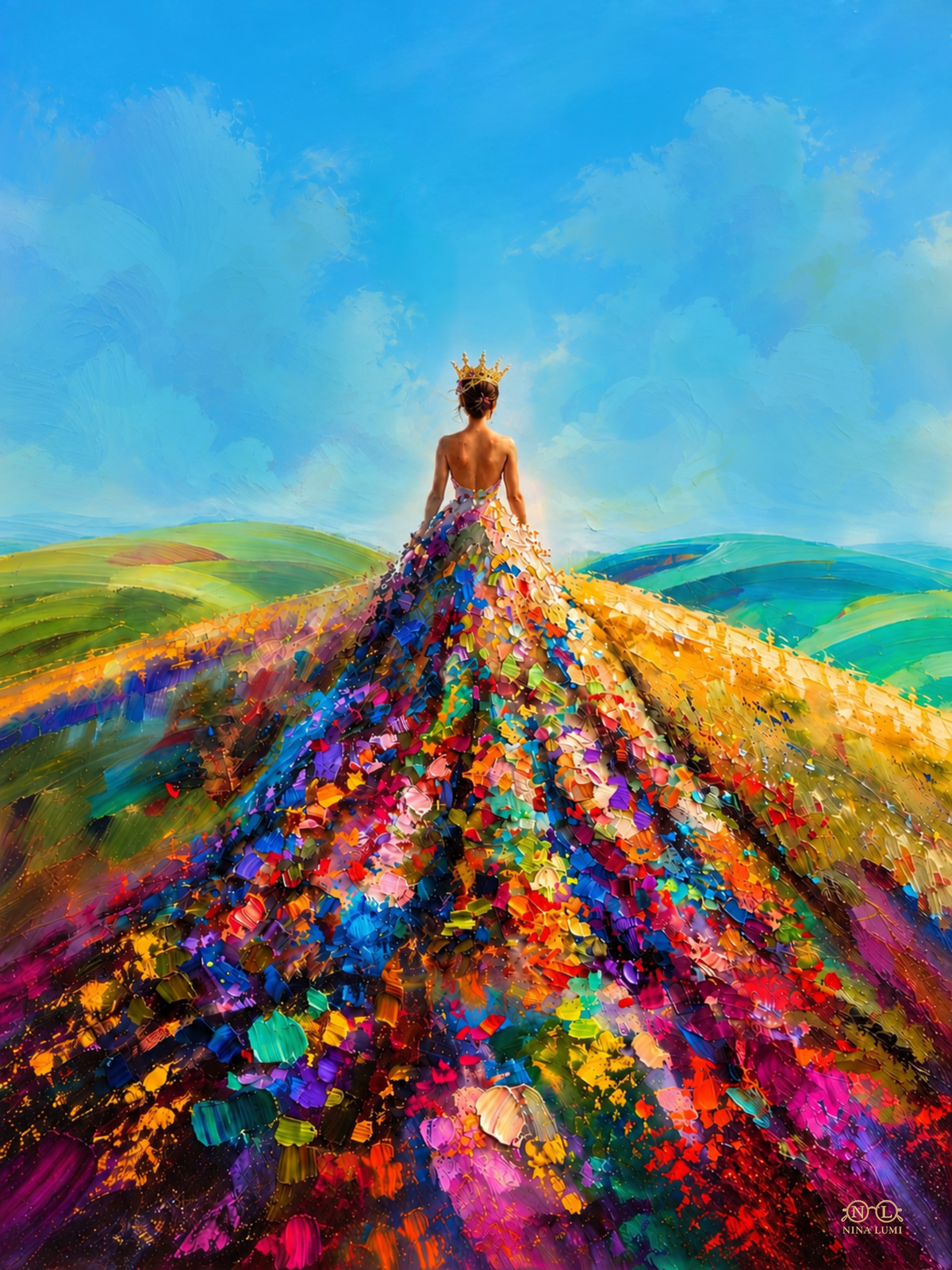 Woman on the Land – Velvet Tapestry, 35 × 47 in (90 × 120 cm)