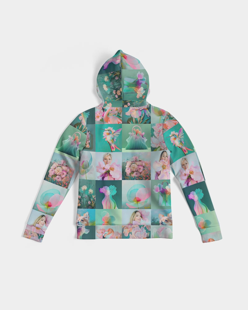 Mint Block Women's All-Over Print Hoodie - Sample
