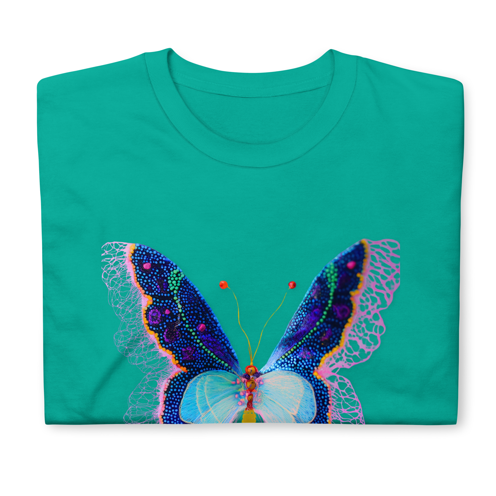 Butterfly Reverie Short-Sleeve Emerald T-Shirt - Sample