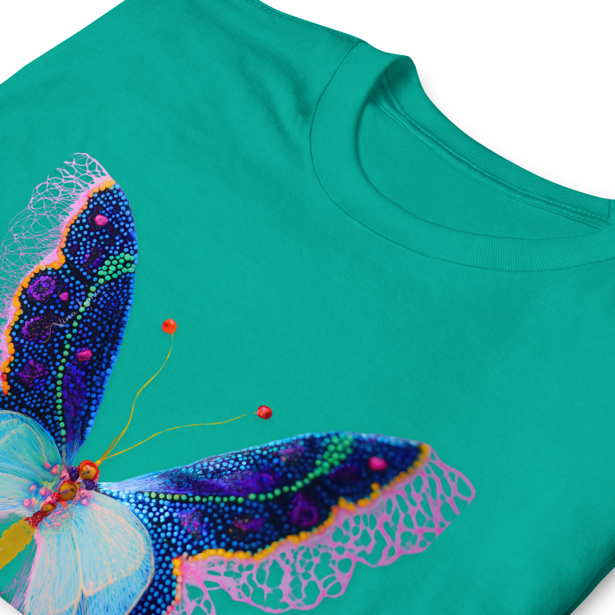 Butterfly Reverie Short-Sleeve Emerald T-Shirt - Sample