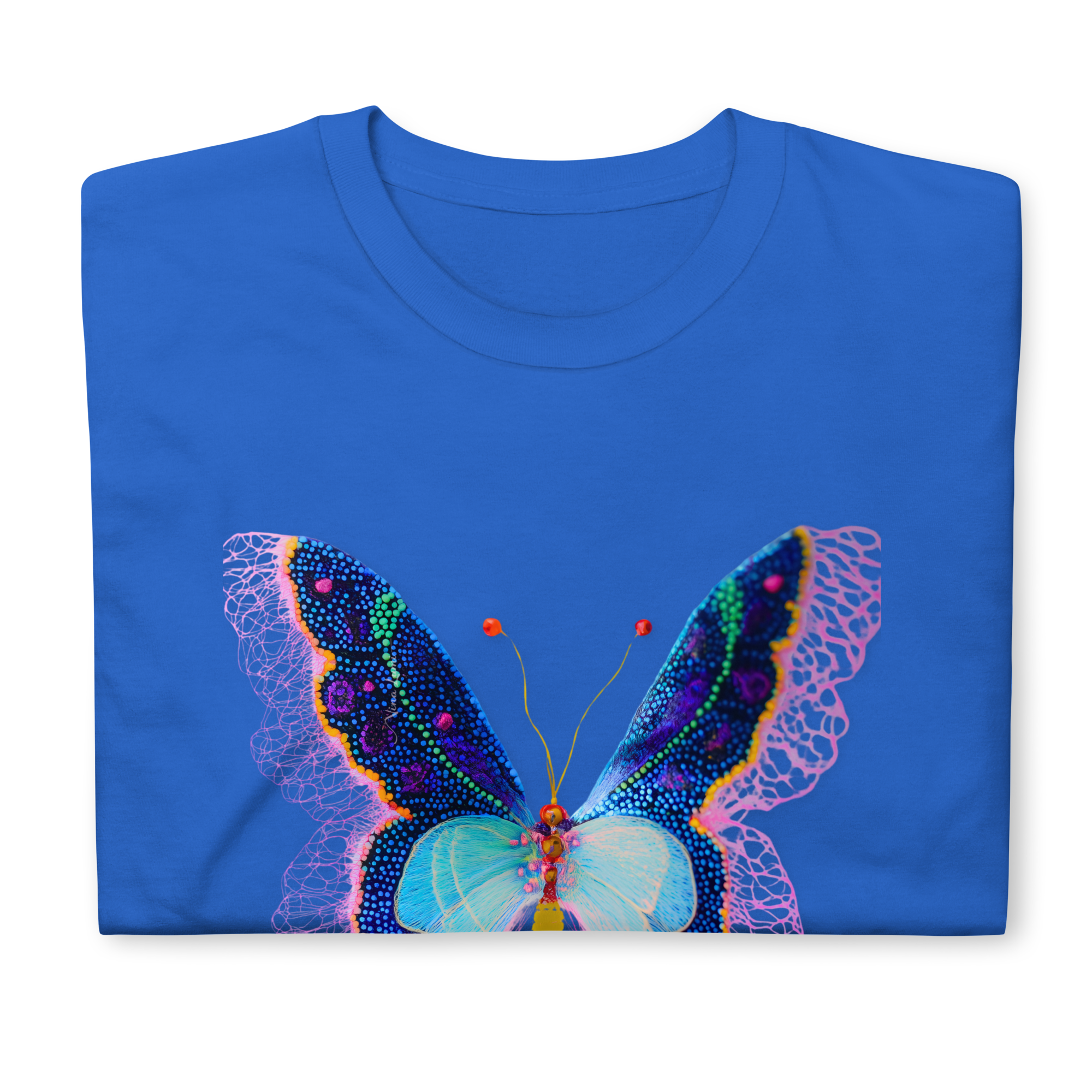 Butterfly Reverie Short-Sleeve Blue T-Shirt