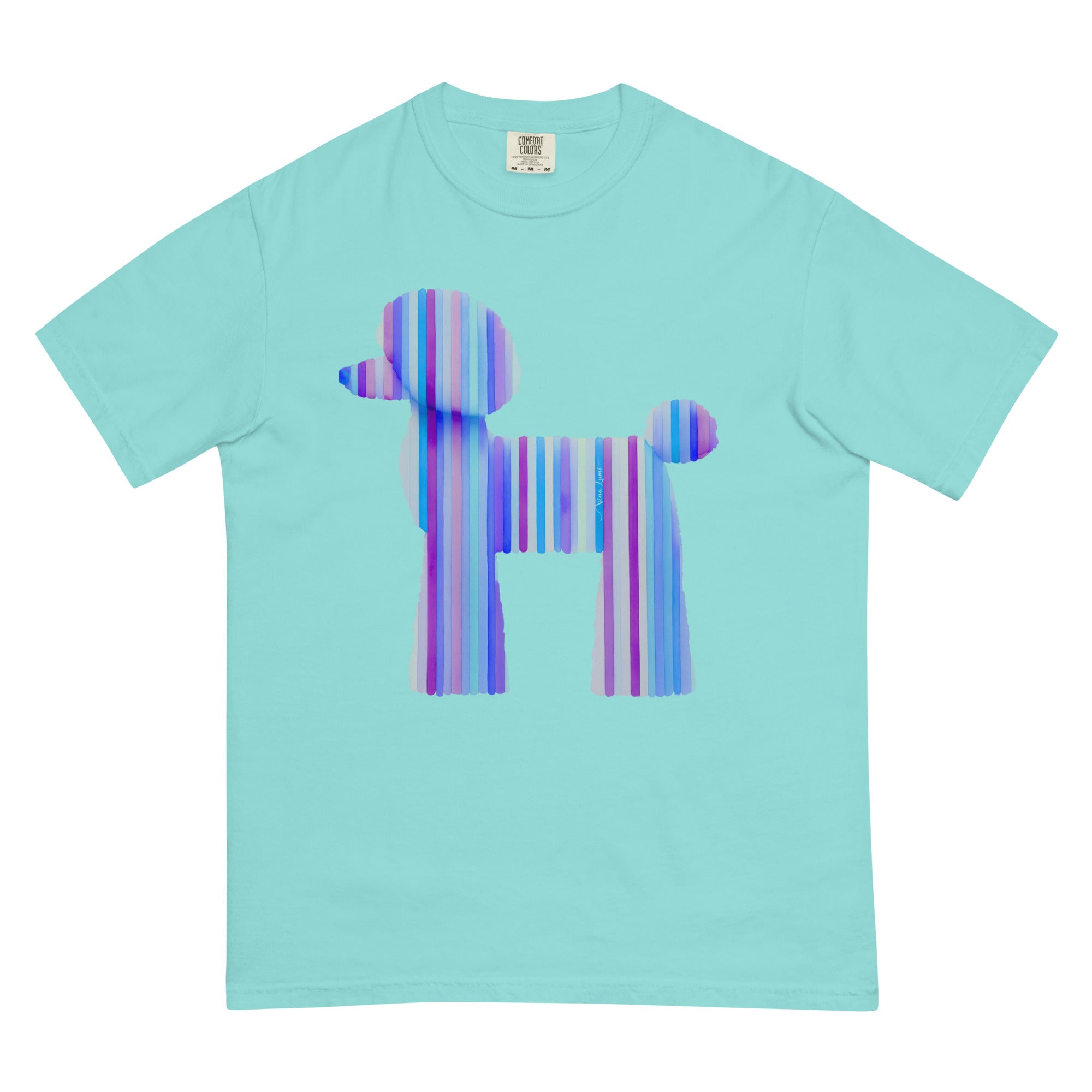 Stripe Poodle Unisex garment-dyed heavyweight t-shirt - Sample