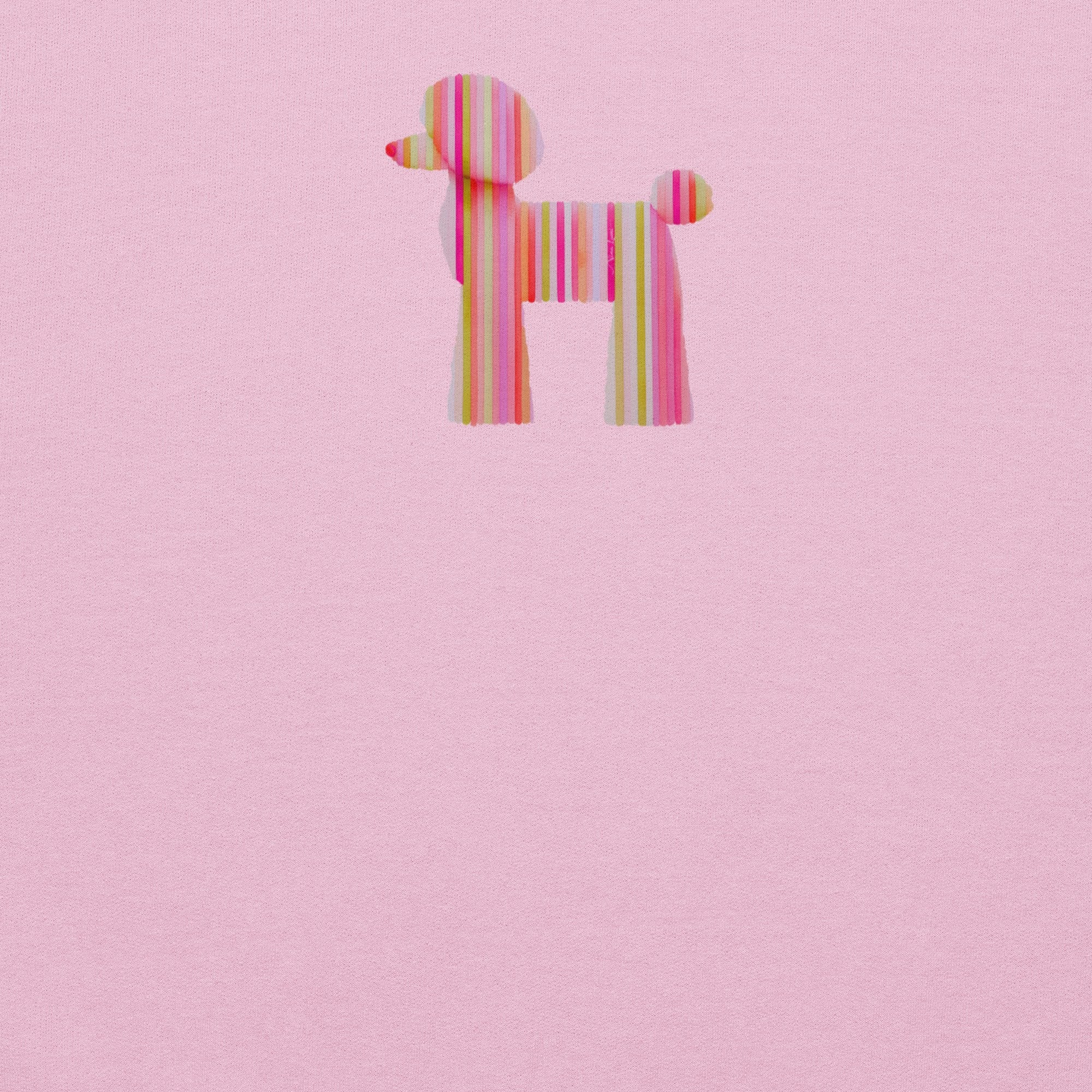 Candy-Stripe Pink Poodle Hoodie