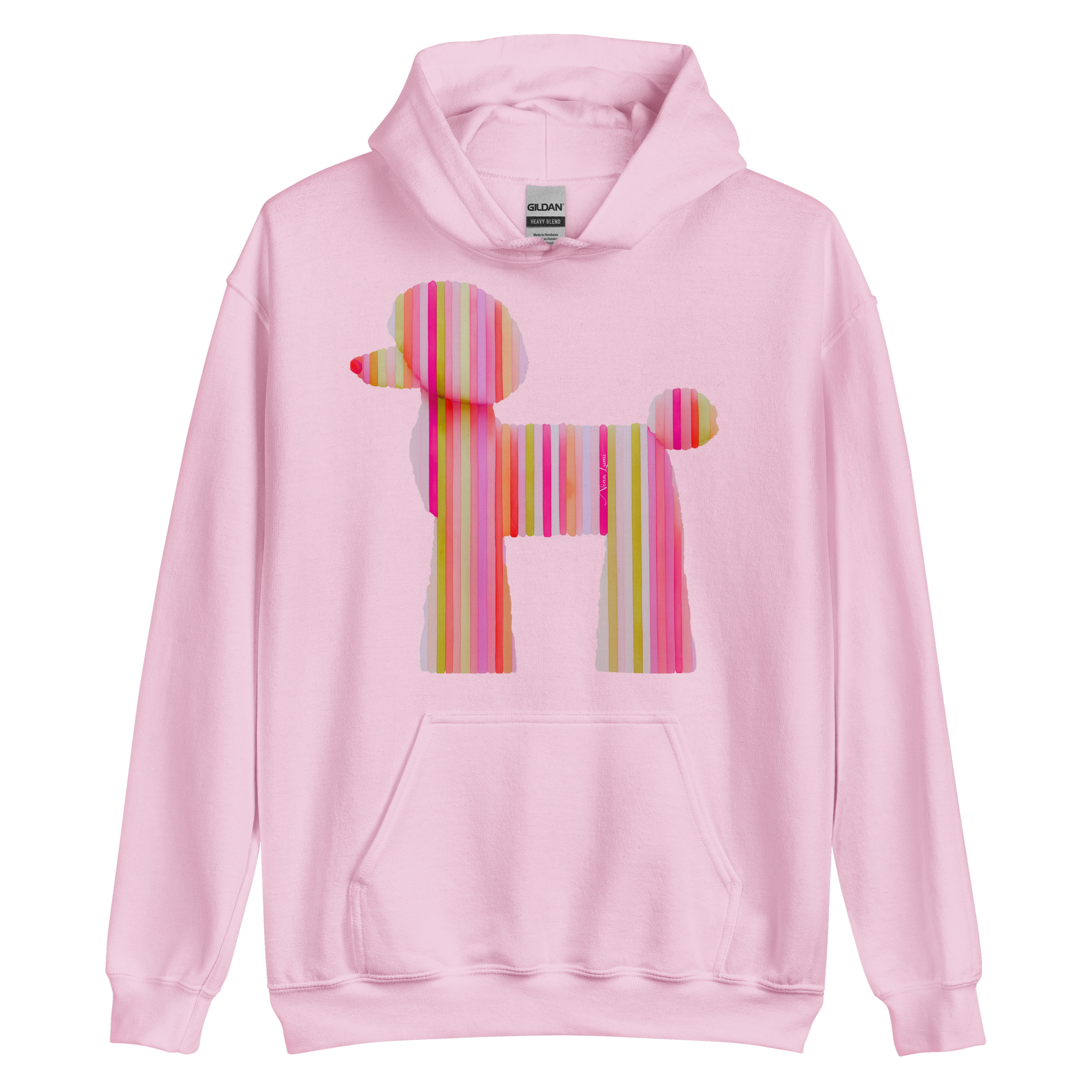 Candy-Stripe Pink Poodle Hoodie