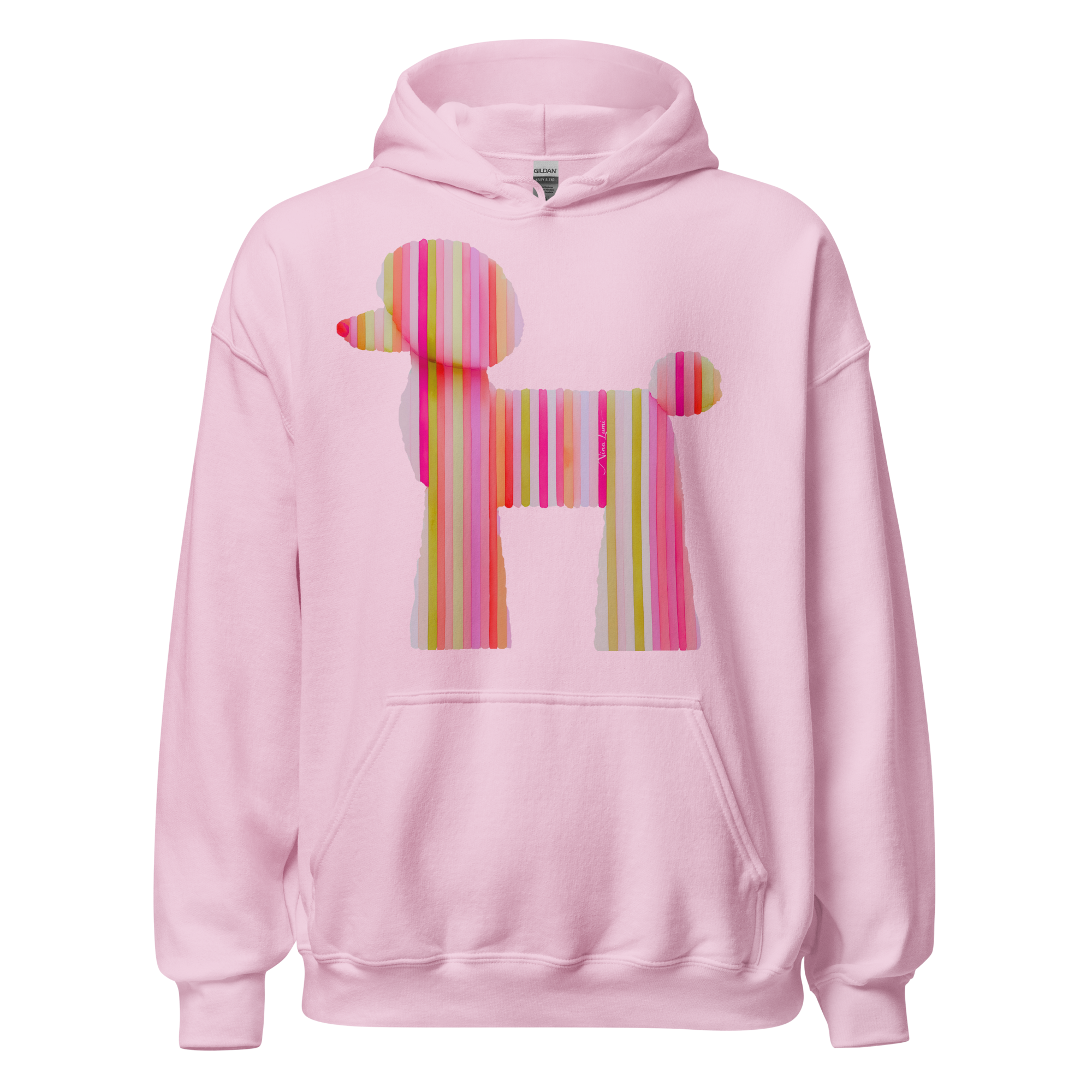Candy-Stripe Pink Poodle Hoodie