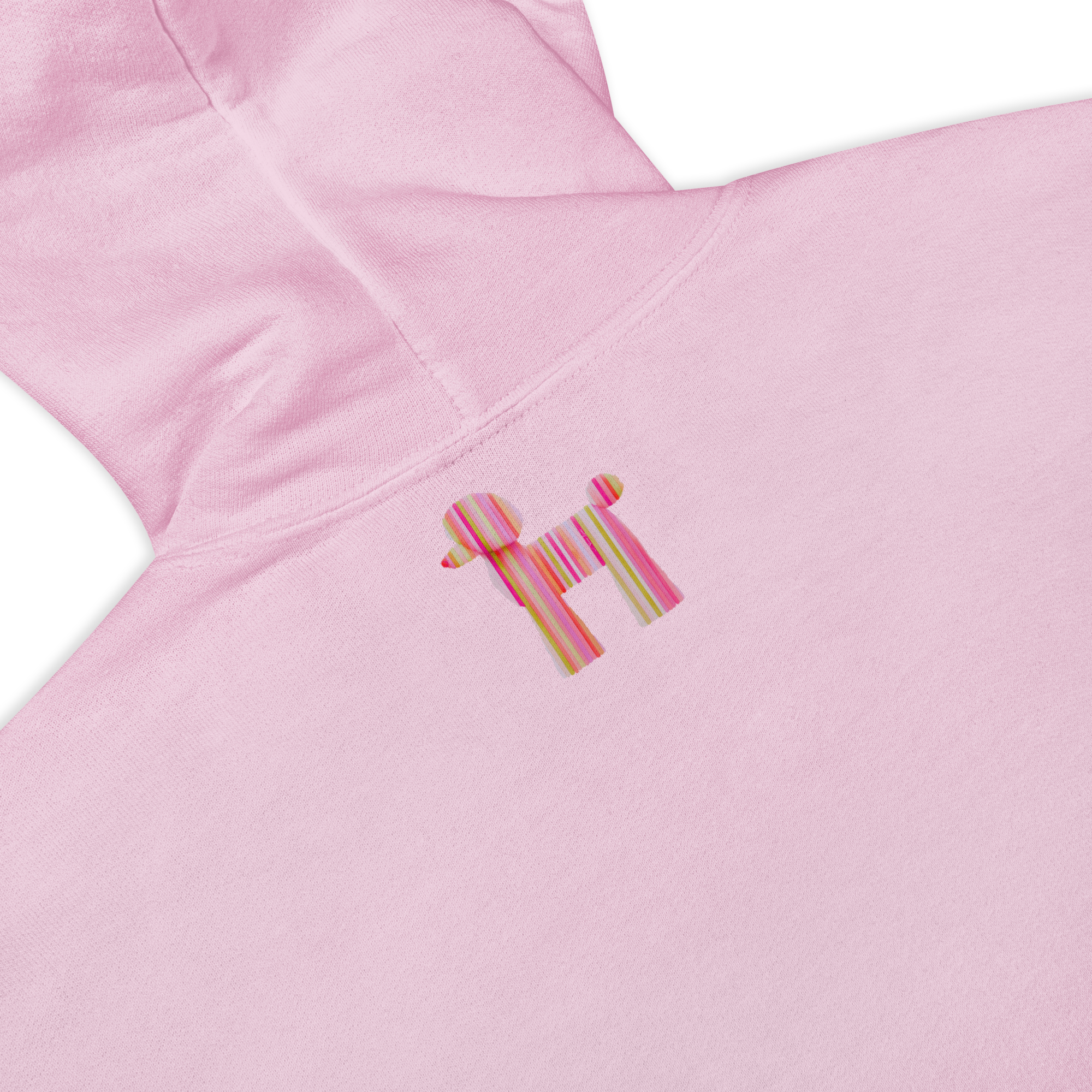 Candy-Stripe Pink Poodle Hoodie