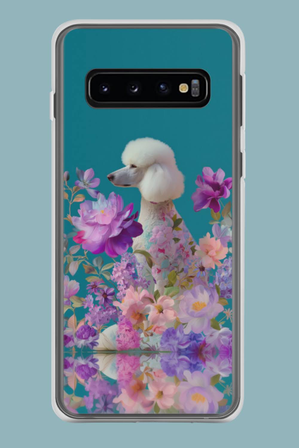Floral Poodle - Clear Case for Samsung®