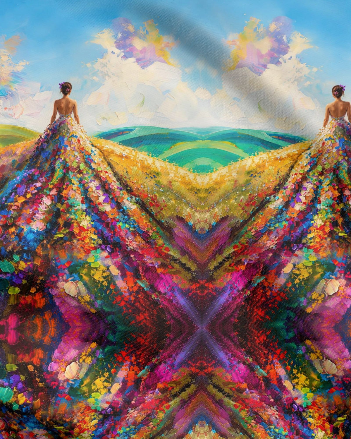 Woman on the Land – Velvet Tapestry. BIG