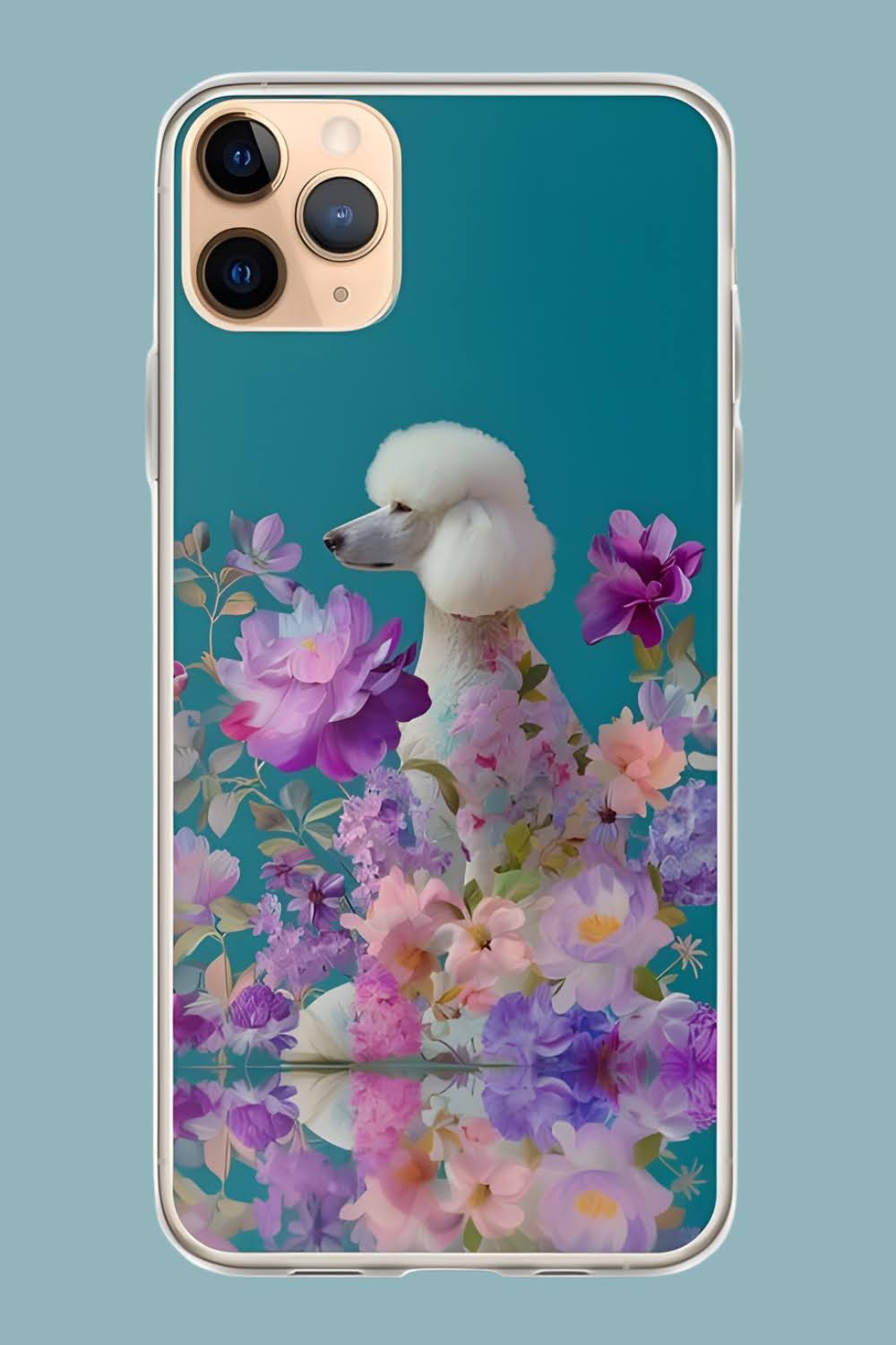 Floral Poodle — Clear Case for iPhone®