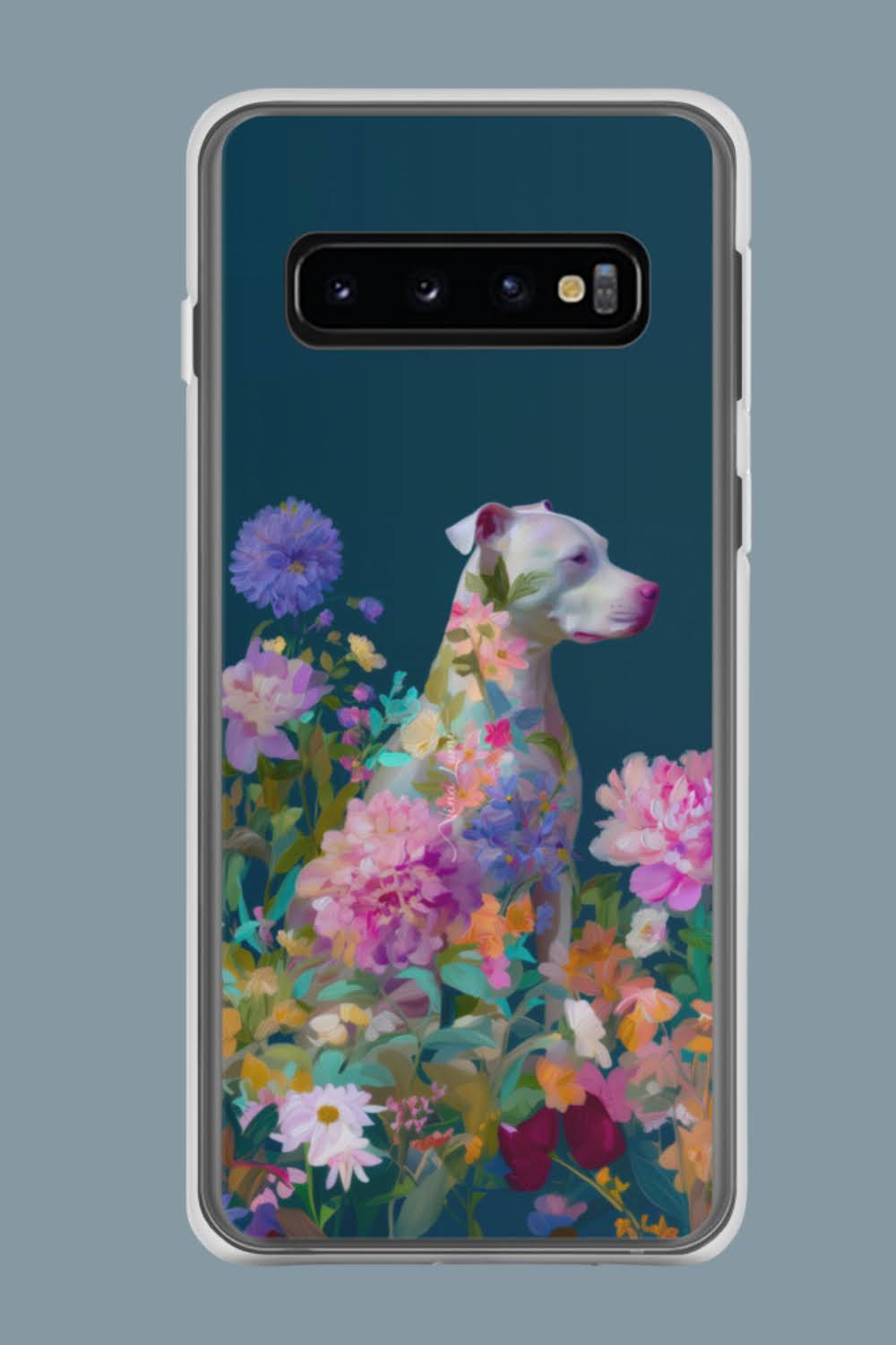 Floral Pitbull —  Clear Case for Samsung®