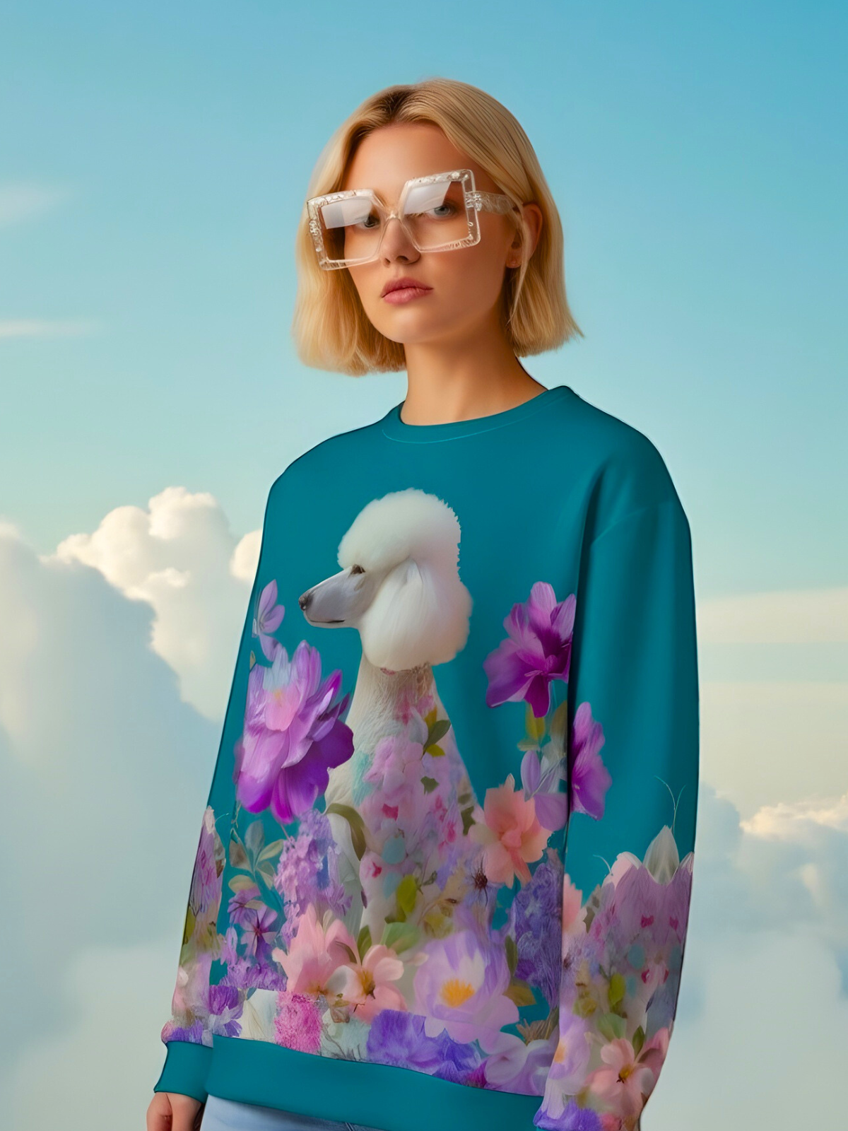 Poodles &amp; Petals — All-Over Sweatshirt
