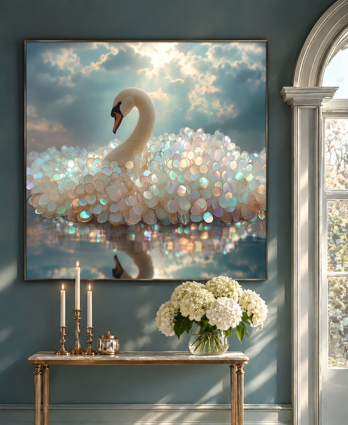 Unmistakably You – Velvet Tapestry, 47 × 47 in (120 × 120 cm)