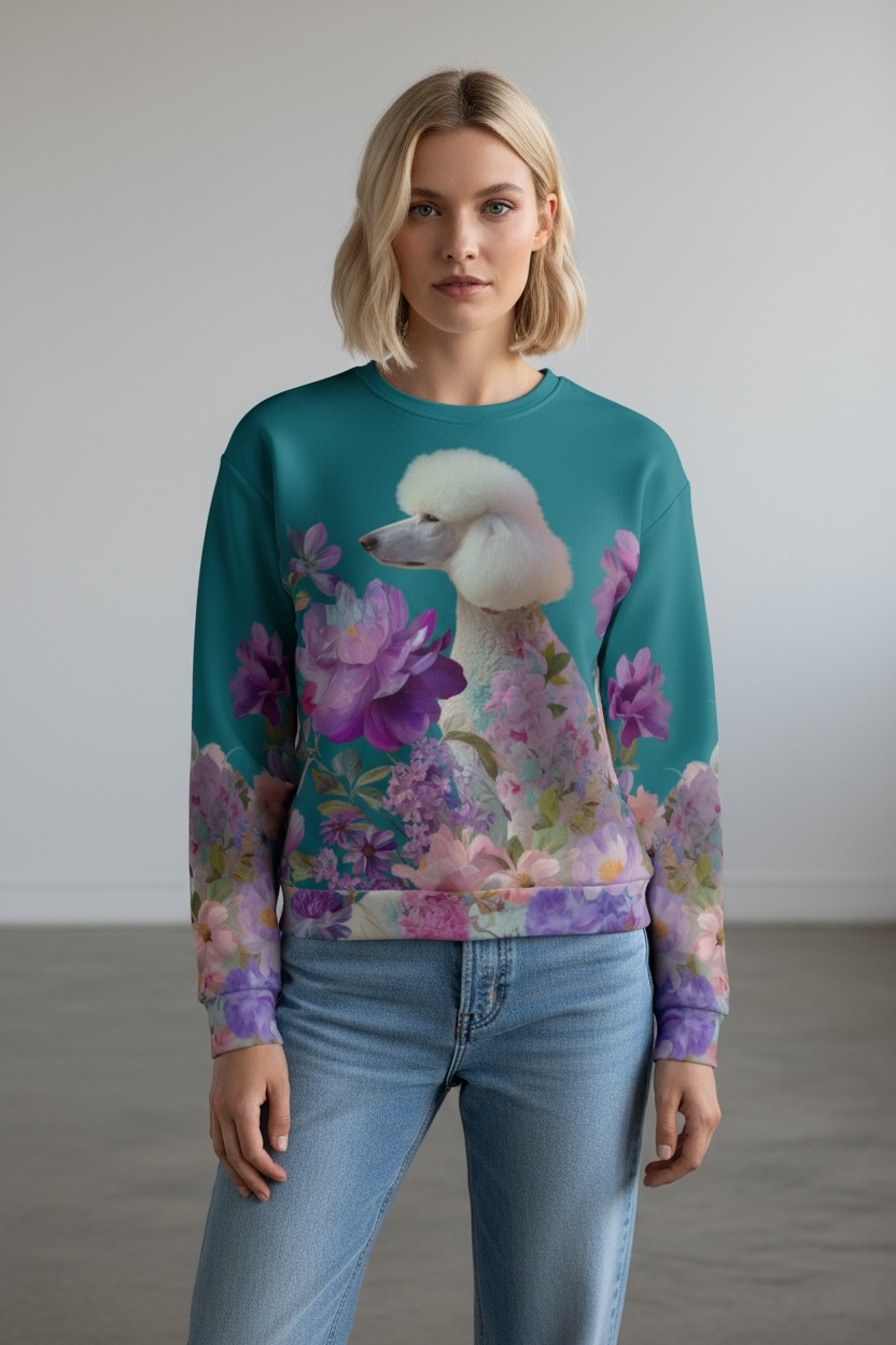 Poodles &amp; Petals — All-Over Sweatshirt