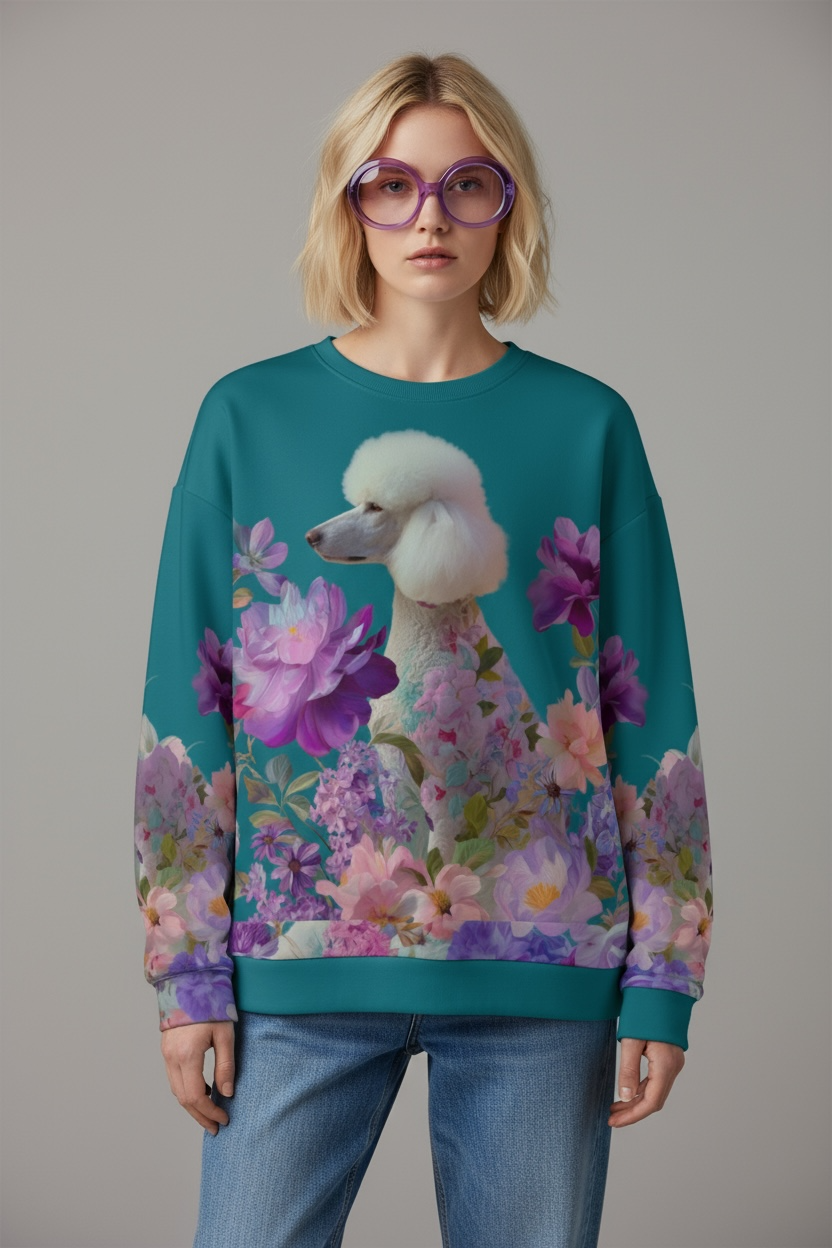 Poodles &amp; Petals — All-Over Sweatshirt