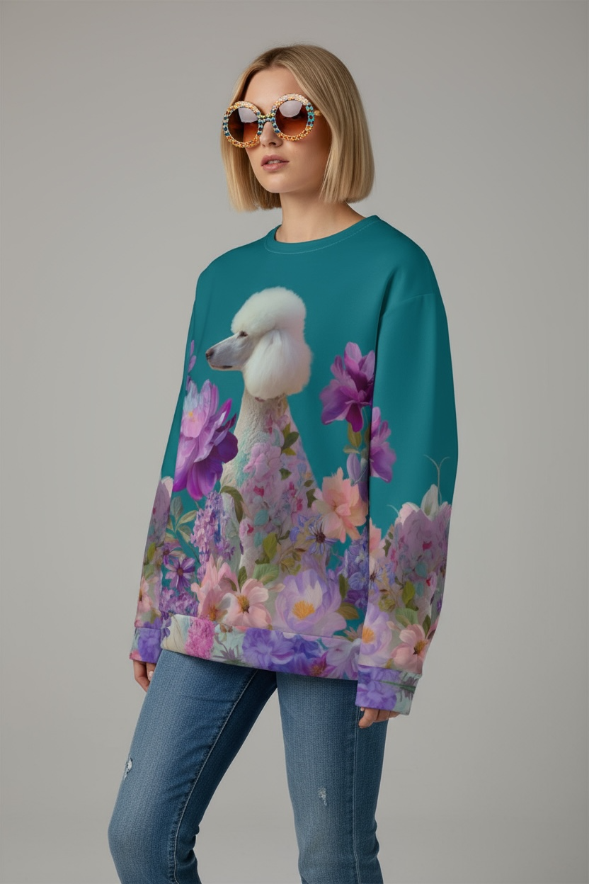 Poodles &amp; Petals — All-Over Sweatshirt