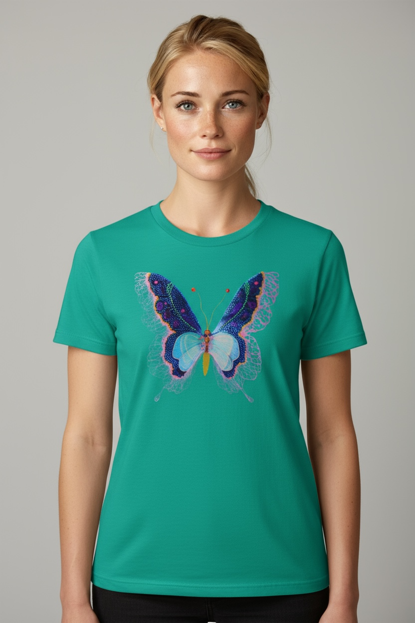 Butterfly Reverie Short-Sleeve Emerald T-Shirt