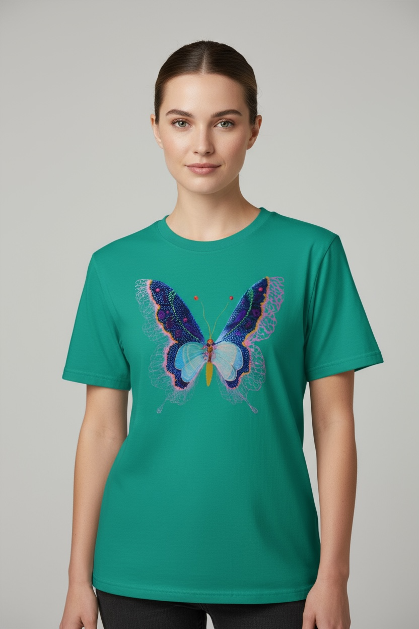 Butterfly Reverie Short-Sleeve Emerald T-Shirt
