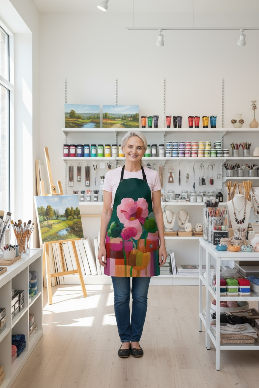 Bloomline — Abstract Floral Apron
