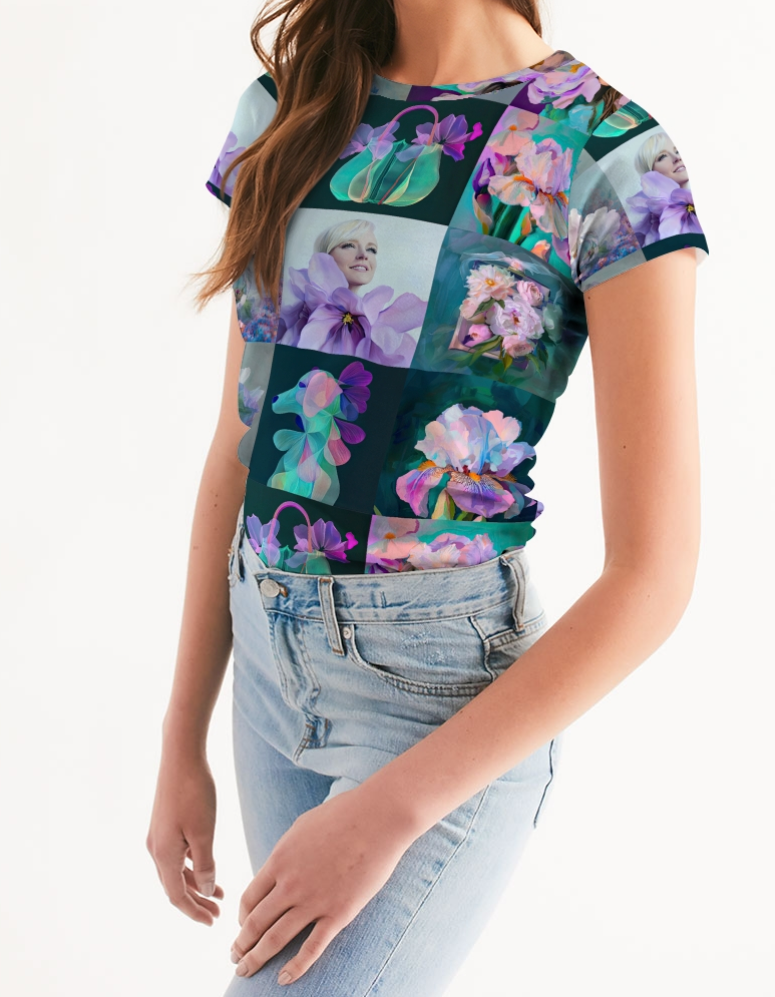 Lilac Women's All-Over Print Tee - Sample