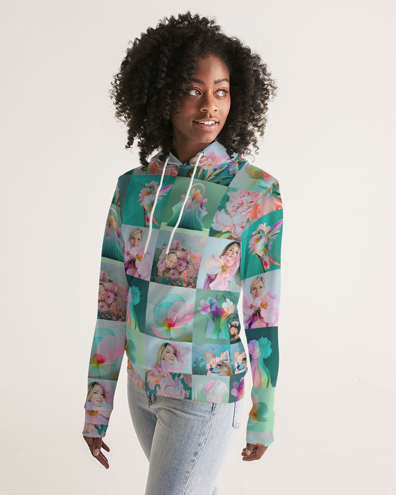 Mint Block Women's All-Over Print Hoodie - Sample