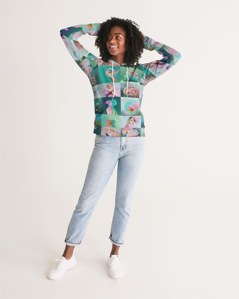 Mint Block Women's All-Over Print Hoodie - Sample