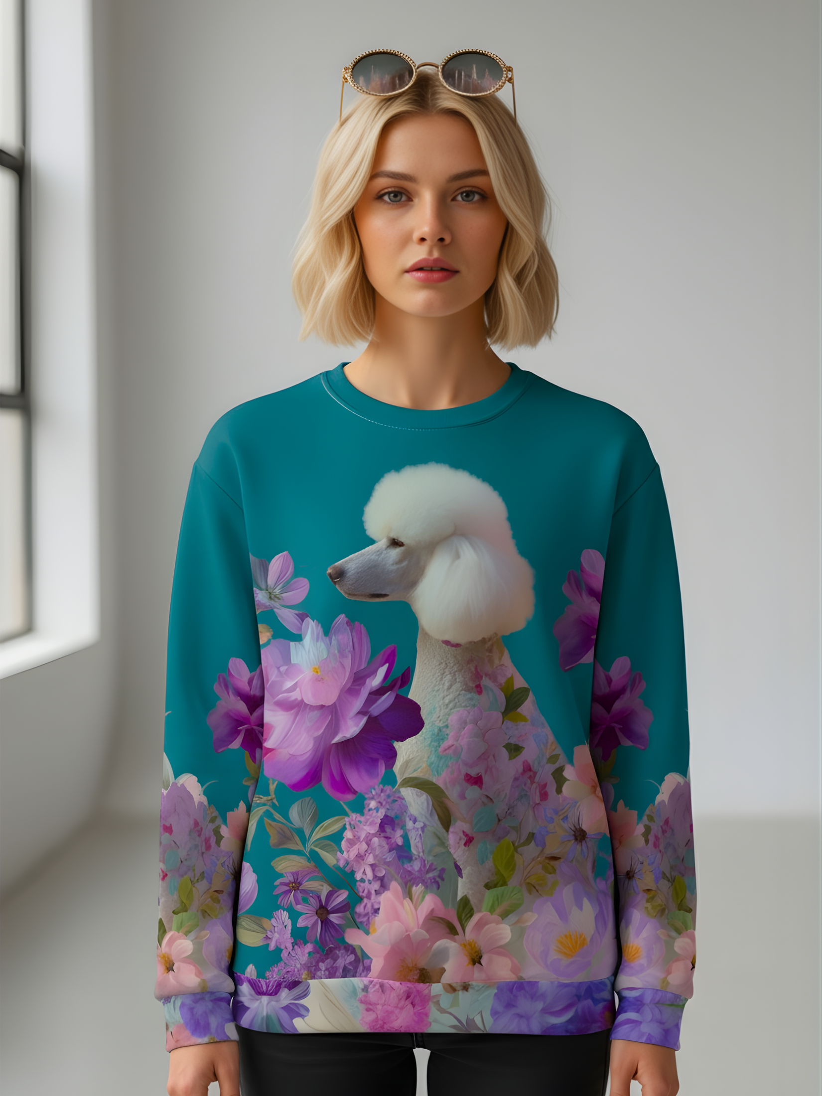 Poodles &amp; Petals — All-Over Sweatshirt