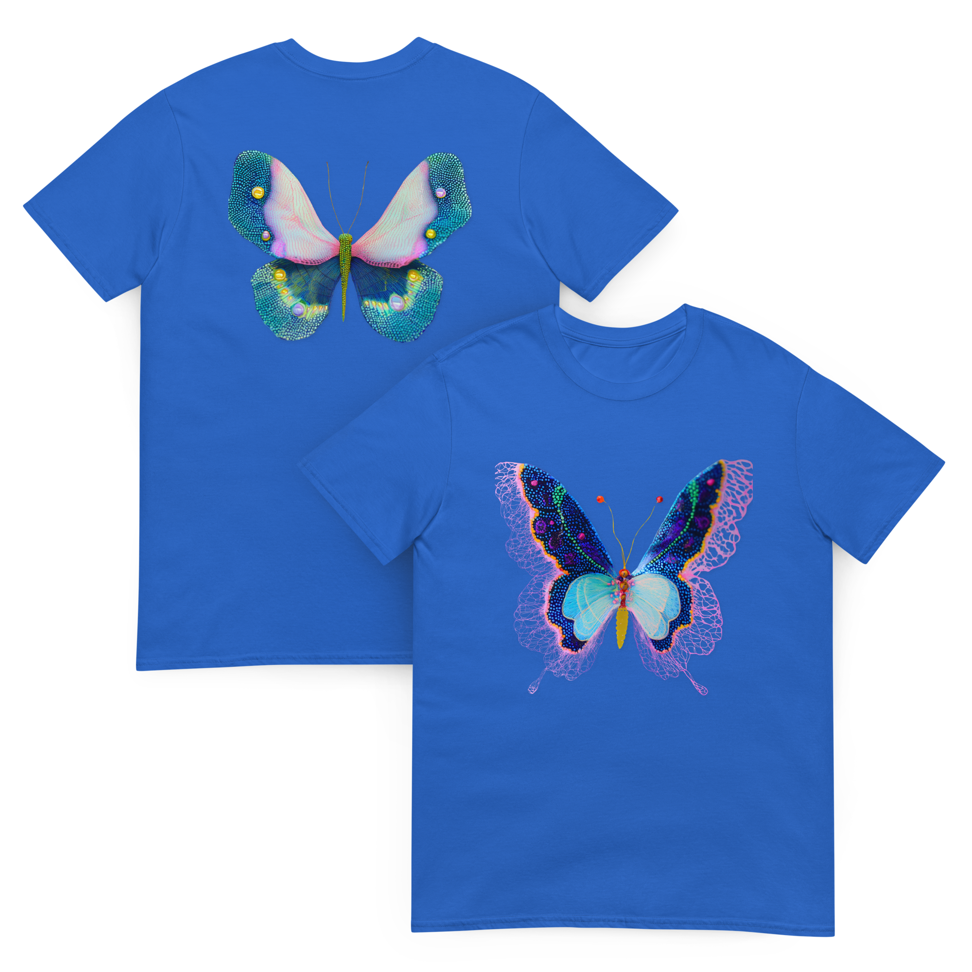 Butterfly Reverie Short-Sleeve Blue T-Shirt