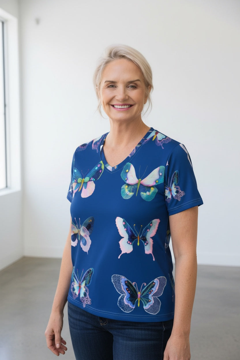 Butterfly Reverie — Navy T-shirt