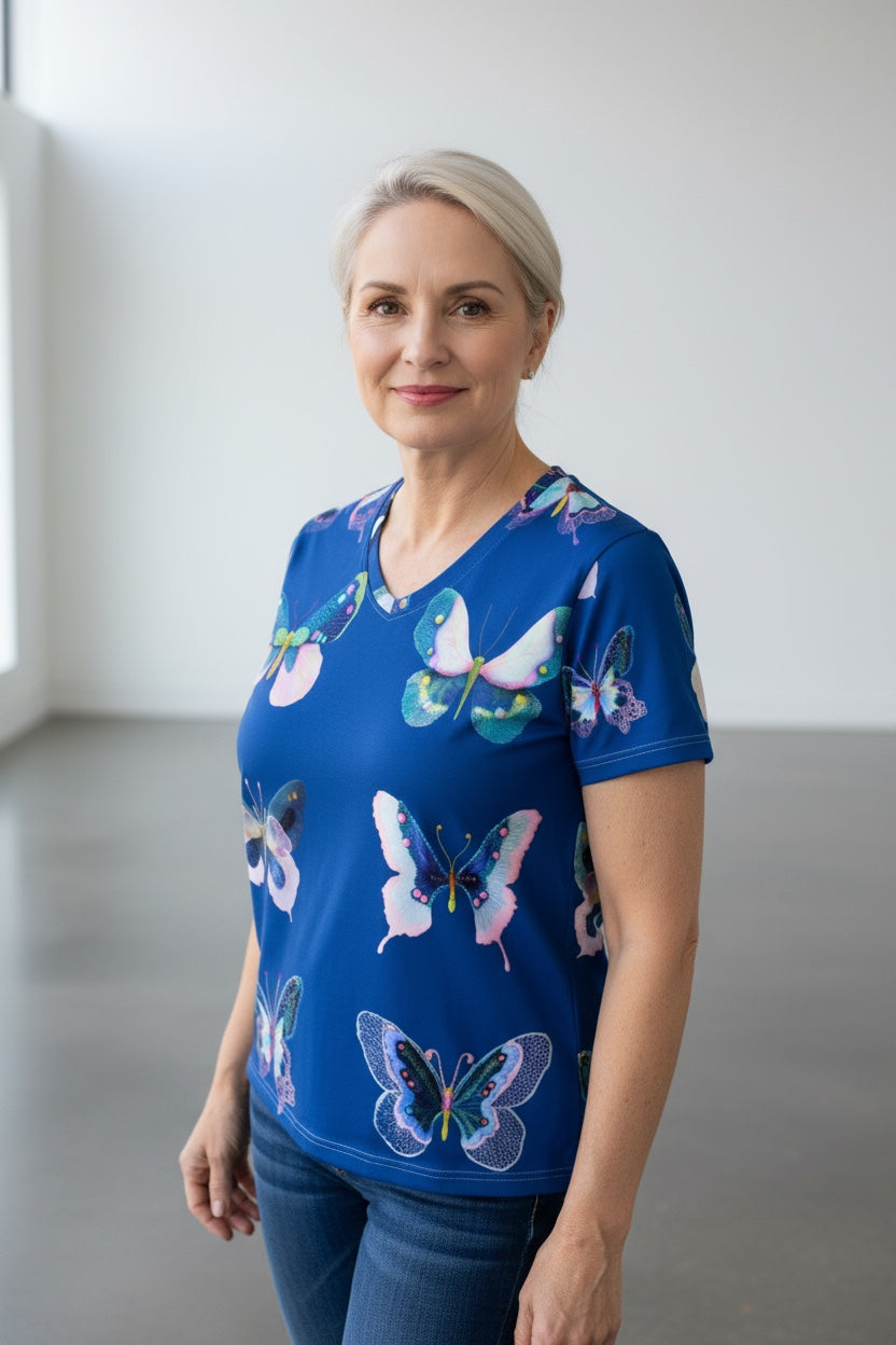 Butterfly Reverie — Navy T-shirt